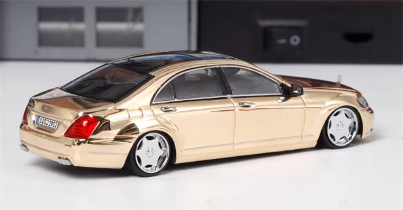 SW Mercedes Benz S600L W221 electroplated gold Limited Edition 399PCS ONLY 1:64 car Pre-built Model view5