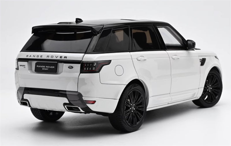 WHELART Range Rover Sport 2018 white - Black wheels 1:18 Car Pre-built Model view7