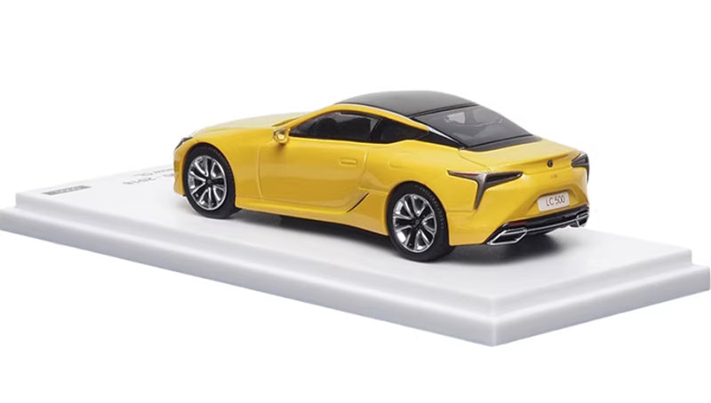 Almost Real Lexus LC500 2018 Naples Yellow CL. 1:64 Car Pre-built Airliner Model Display view2