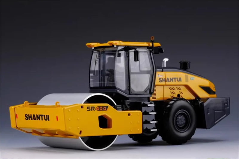 SHANTUI SR40G single steel wheel road roller 1:35 Truck Pre-built Model