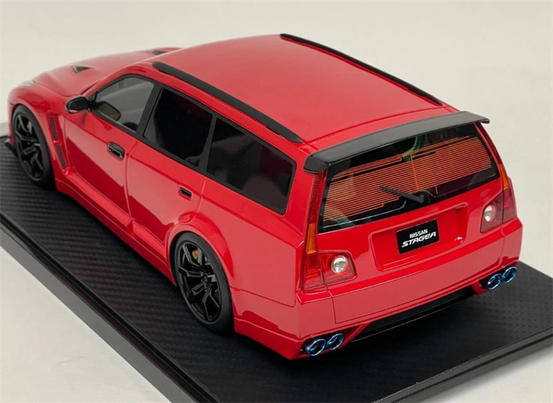 1:18 Nissan Stagea GT-R35 Custom Version Wagon  Red IVY Merit Limited Edition 50PCS ONLY Resin Model