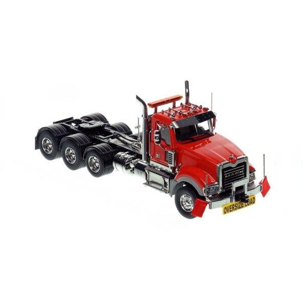1:50 Mack  Titan Tri-axle Heavy Haul Replicas  Red Black Diecast Model
