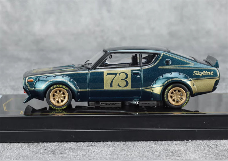 INNO64 Nissan Skyline 2000 GT-R (KPGC110) Green 1:64 car Pre-built Model view2