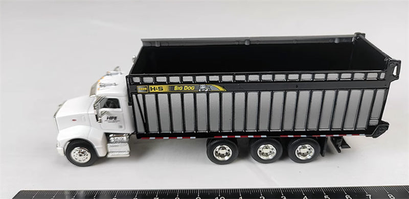 SpecCast Helle Farm Equipment H&S Big Dog age Box on White Peterbilt 385 1:64 Truck Pre-built Model