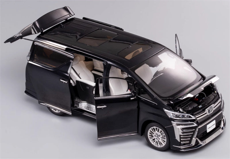 KengFai Toyota Vellfire MPV Business Vehicle Black left hand drive 1:18 Car Pre-built Model view5