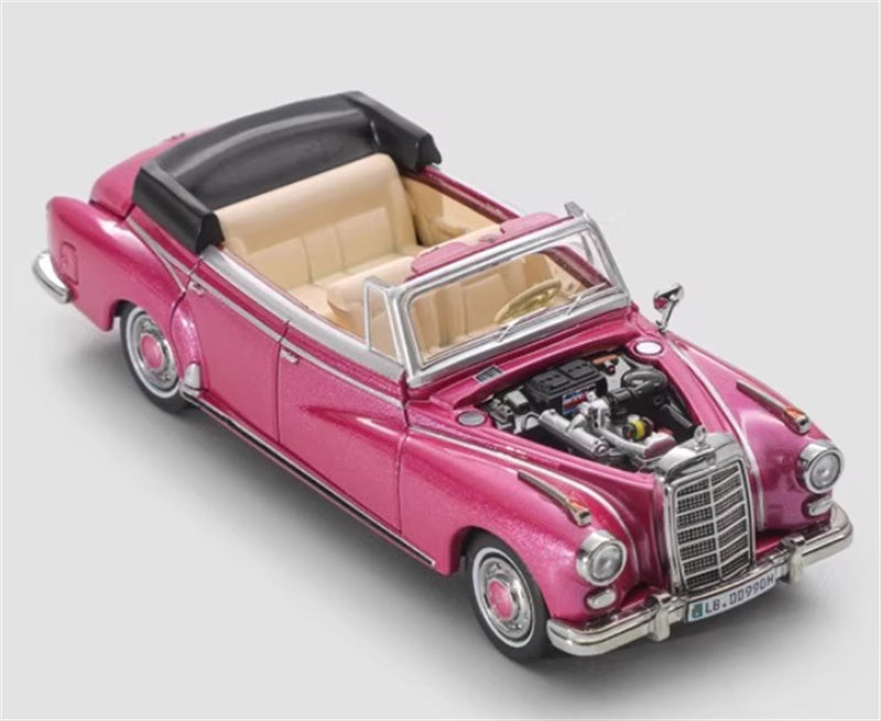 Mortal Mercedes Benz TYP 300D Cabriolet W189 Limited Edition 499PCS ONLY pink 1:64 Car Pre-built Model view6