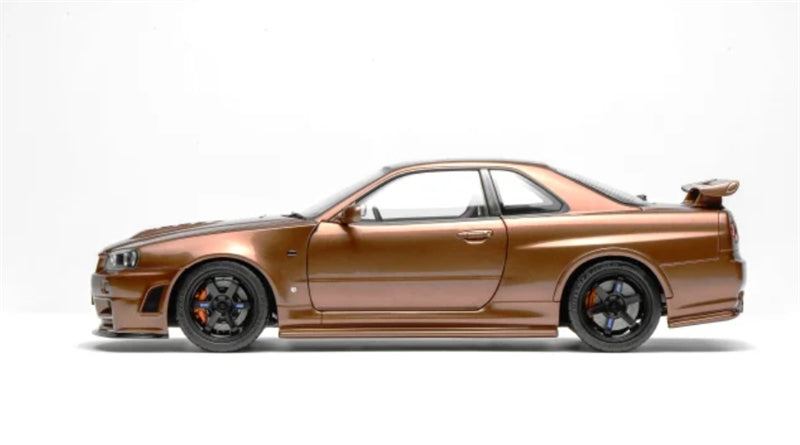 1:18 Nissan Skyline GT-R (R34)  Metallic Bronze MOTORHELIX Limited Edition 799PCS ONLY DIECAST Model