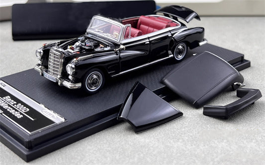 SEEKER Mercedes Benz 300D Adenauer W189 1959 convertible Soft top Black 1:64 Car Pre-built Model view1