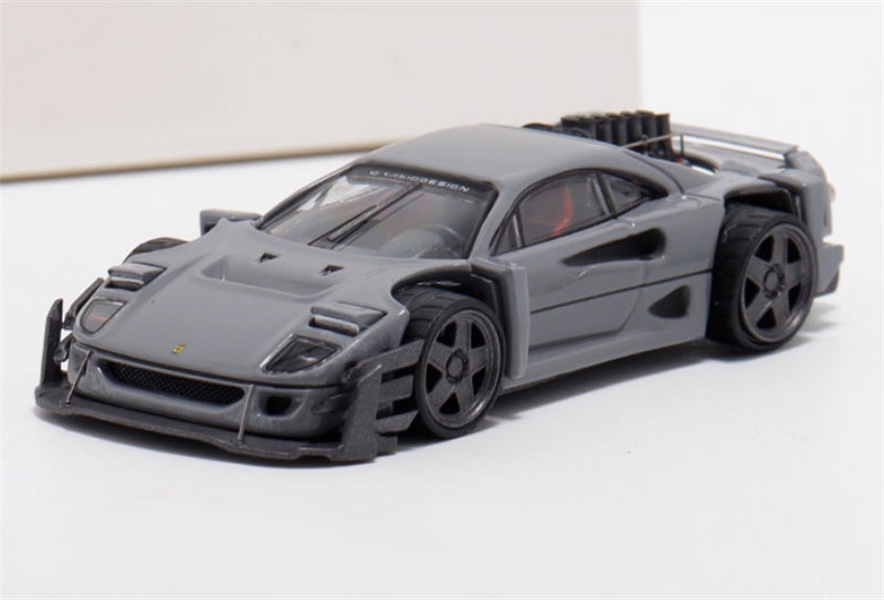 Autobots Models Ferrari F40 Yasid sports car Explosive redesign grey 1:64 Car Pre-built Model view7
