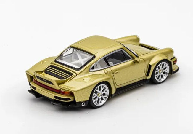 POPRACE 1:64 Porsche 964 Singer DLS Turbo modified Diecast Model Goldern