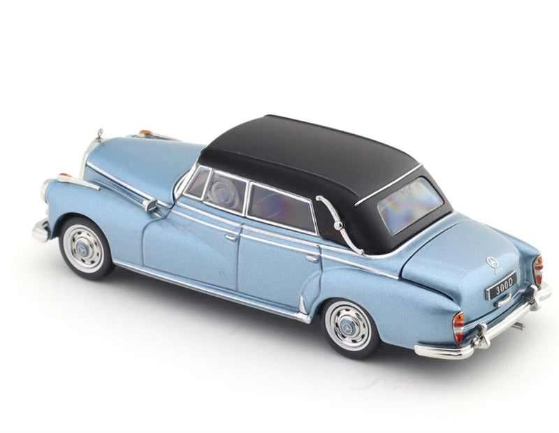 GFCC Mercedes Benz 300D 1959 Convertible Ice Blue LHD 1:64 car Pre-built Model view6