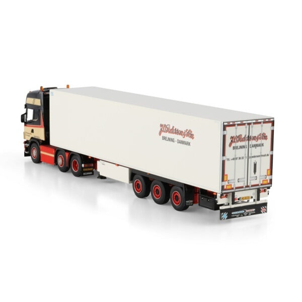 1:50 SCANIA J.O. PEDERSEN 4 series 6X2 REEFER TRAILER 3 AXLE WSI   Diecast Model