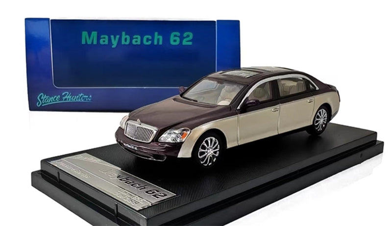 Stance Hunters Mercedes Maybach 62 Extended Edition Wine Red Double Color Match Limited Edition 999PCS ONLY 1:64 Car Pre-built Model view4