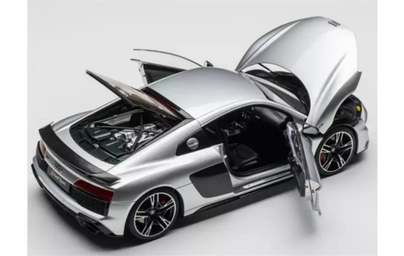1:18 AUDI R8 Sport 2021 Silver KengFai Hardtop version DIECAST Model