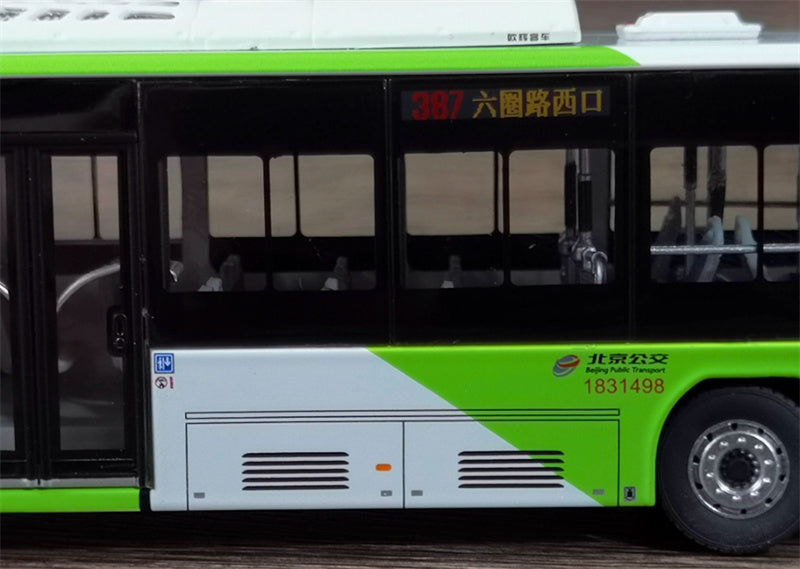 Beijing Public Transport Foton Bus Bafangda Single Machine Route 387 1:64 Bus Pre-built Model view3