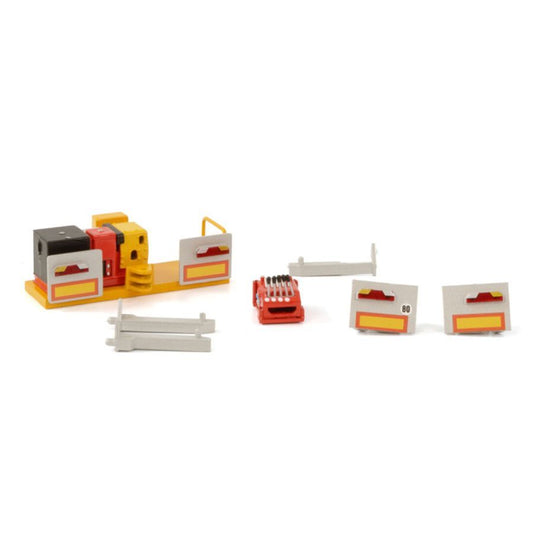 WSI SCHEUERLE INTER COMBI SET PARTS: HATZ + STEERING UNIT + BUMPER UNITS YELLOW Premium Line yellow KIT 1:50 Truck Model