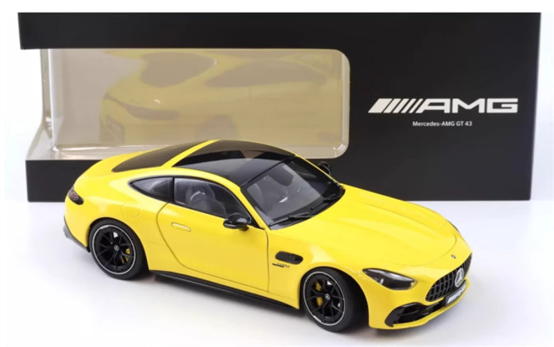 Mercedes AMG GT43 Fully open Yellow 1:18 Car Pre-built Model