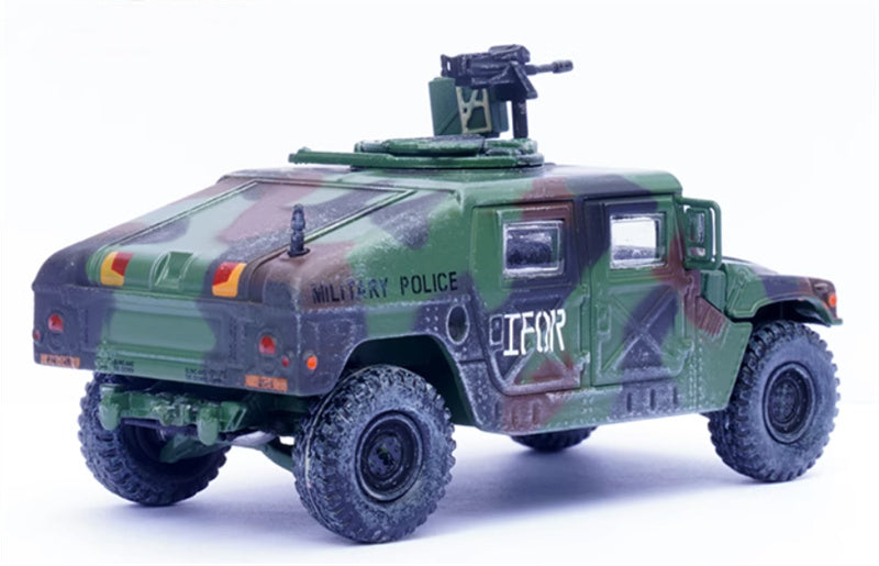 PANZERKAMPF US M998 Humvee 4x4 Utility Vehicle with Grenade Launcher IForward Emergency Command 519th Constitutional Regiment 65th Company 1:64 Tank Pre-built Model