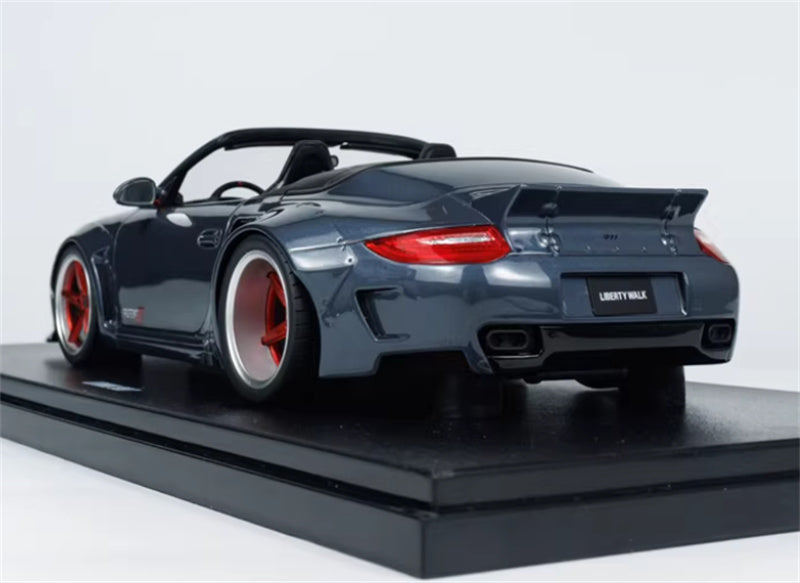 1:18 PORSCHE LB-WORKS 997 2016 Grey - Black Cover  GT SPIRIT Limited Edition Resin Car Model