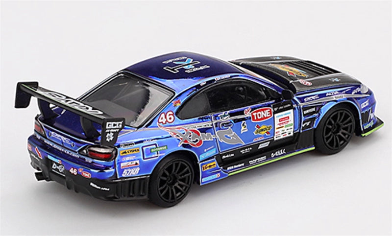 MINIGT Nissan Silvia (S15) D-MAX #46 2023 D1 Grand Prix D-MAX Racing Japanese version Hanging card version 1:64 Car Pre-built Model view2