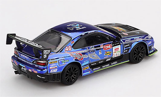 MINIGT Nissan Silvia (S15) D-MAX #46 2023 D1 Grand Prix D-MAX Racing Japanese version Hanging card version 1:64 Car Pre-built Model view2