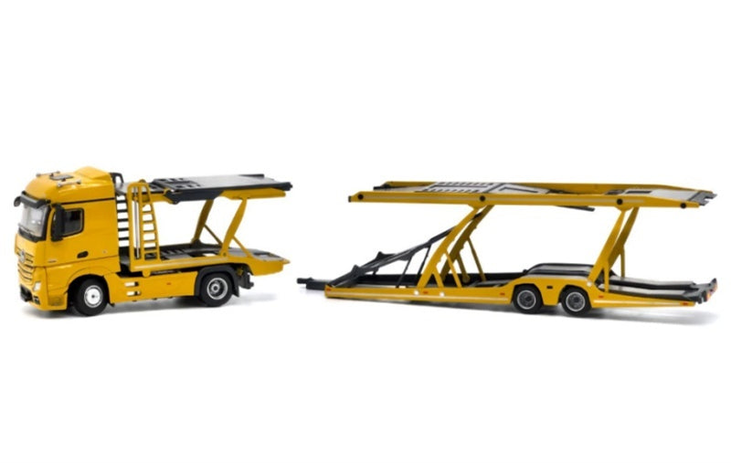 1:64 Mercedes-Benz Actros Low top traditional mirror LHD  Yellow Unique Model x Tiny  DIECAST Model