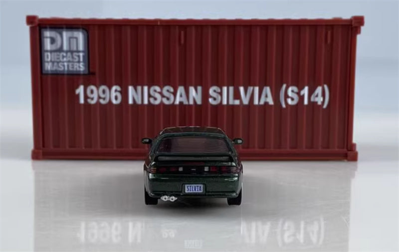 CATERPILLAR NISSAN SILVIA S14 green Right hand drive 1:64 Car Pre-built Model