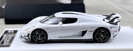 1:64 Koenigsegg Regera Pearlescent White SC ART DIECAST Civil Car Model