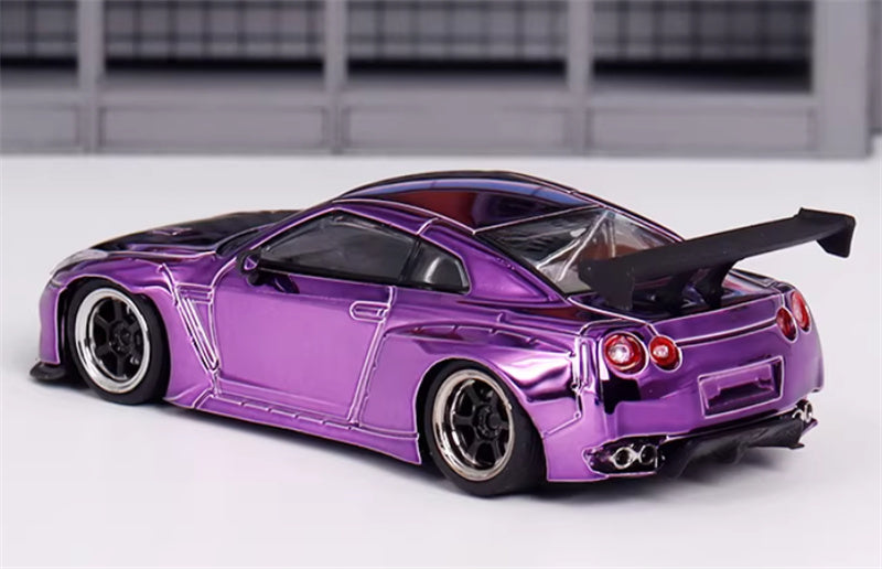LMLF MODEL Nissan GT-R R35 Pandem Rocket Bunny Electroplating purple Limited Edition 500PCS ONLY 1:64 Car Pre-built Model view2