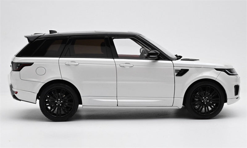 WHELART Range Rover Sport 2018 white - Black wheels 1:18 Car Pre-built Model view4