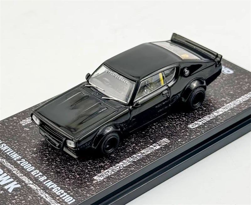 INNO64 Nissan Skyline 2000 GT-R KPGC110 Black 1:64 car Pre-built Model view1
