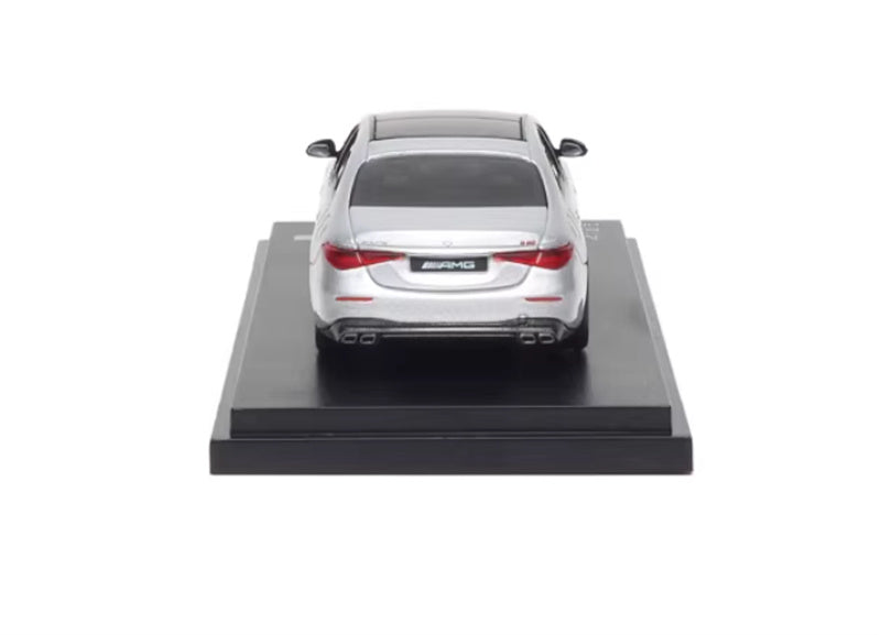 Almost Real Mercedes - AMG S 63 E Performance 2023 silver 1:64 Car Pre-built Airliner Model Display view6