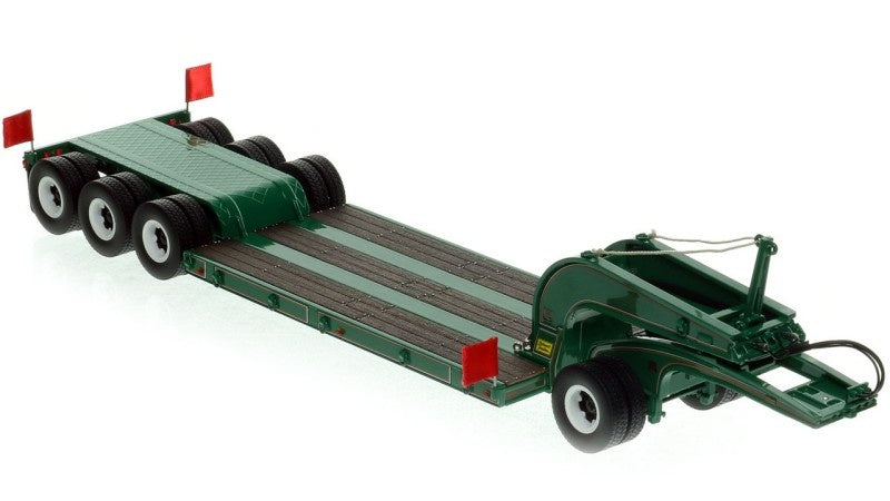 1:50 Talbert  1960s 60-Ton Cableneck Lowbed w/ Single-Axle Dolly Heavy Haul Replicas  Green Diecast Model