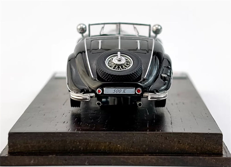 Liberty 64 Mercedes Benz 500K Classic Vintage Car Black - without top cover 1:64 Car Pre-built Airliner Model Display view10