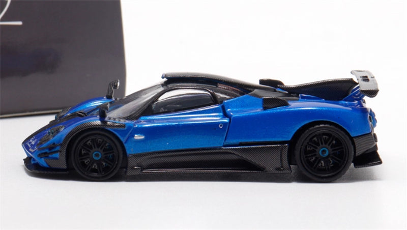 HKM Premium Pagani Zongta 760 hardtop blue Limited Edition 999PCS ONLY 1:64 Car Pre-built Model view6