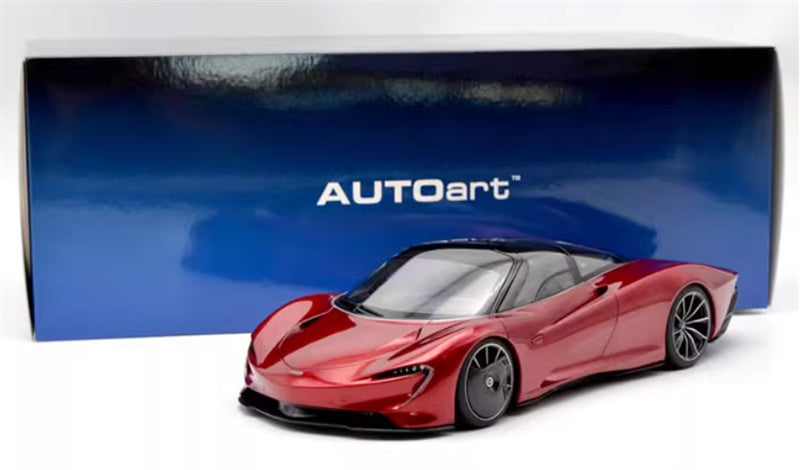 AUTOART McLaren Speedtail supercar burgundy 1:18 Car Pre-built Model view9