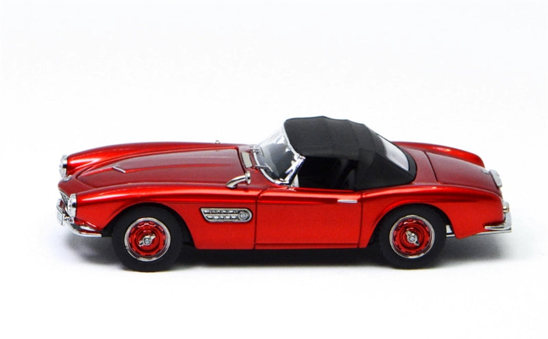 GFCC BMW 507 Roadster Retro Car 1957 Metallic Red Convertible Softtop 1:64 car Pre-built Model view2