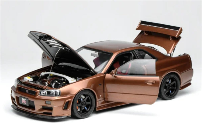 1:18 Nissan Skyline GT-R (R34)  Metallic Bronze MOTORHELIX Limited Edition 799PCS ONLY DIECAST Model