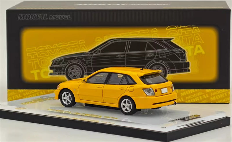 Mortal TOYOTA ALTEZZA GITA IS200 Exhibition HEC Limited yellow Limited Edition 1:64 Car Pre-built Model view2