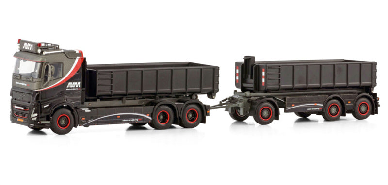 WSI VOLVO FH 5 CAB 6X2 TRAILER - 3 AXLE + 15M3 AVM 1:50 Model