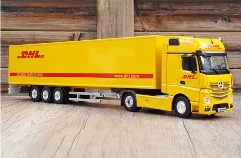 Mercedes ACTROS Shipping Container Truck DHL coating 1:50 Truck Pre-built Airliner Model Display view5