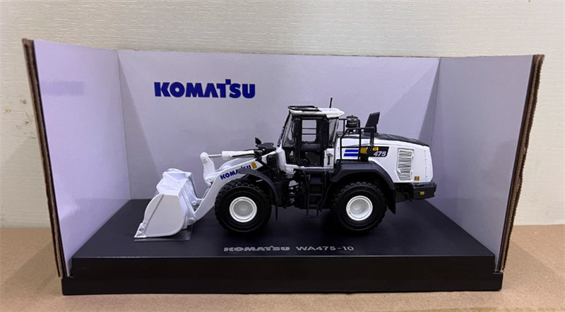 Universal Hobbies Komatsu WA475-10 Wheel loader white Limited Edition 750PCS ONLY 1:50 Truck Pre-built Model