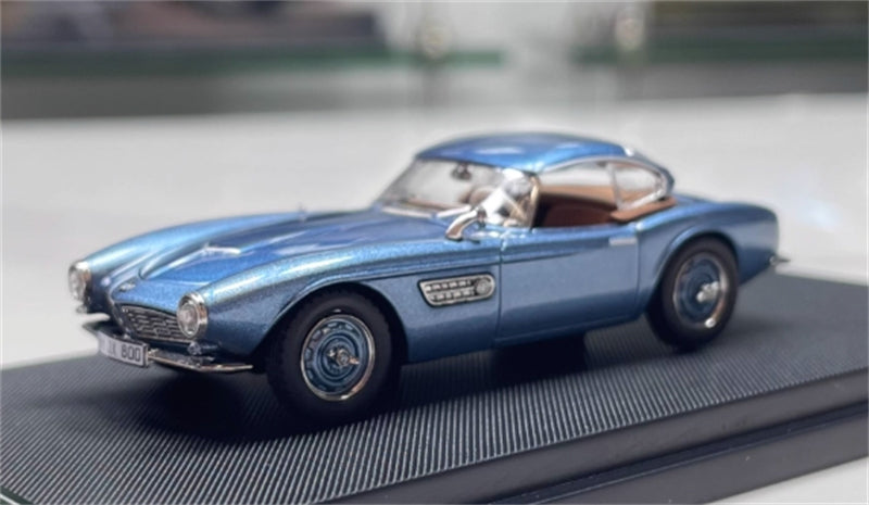 GFCC BMW 507 Roadster Retro Car 1957 Ice Blue Convertible hardtop 1:64 car Pre-built Model view5