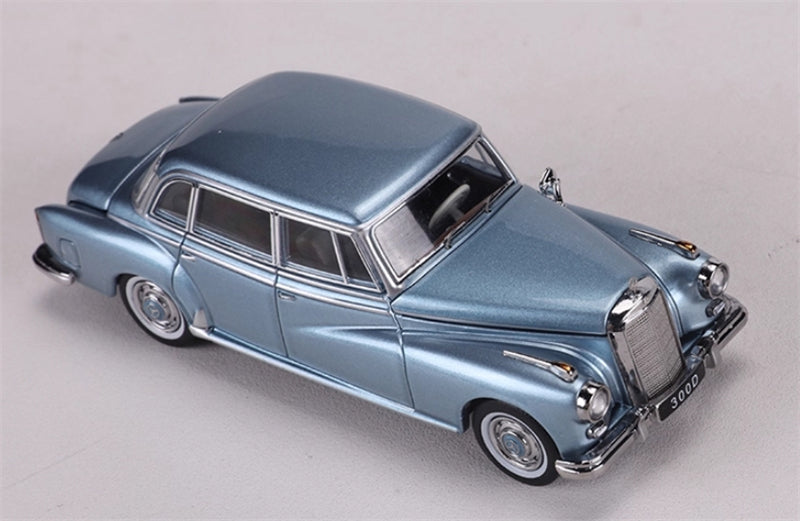 GFCC Mercedes Benz 300D 1959 classic car Ice Blue LHD 1:64 car Pre-built Model view2