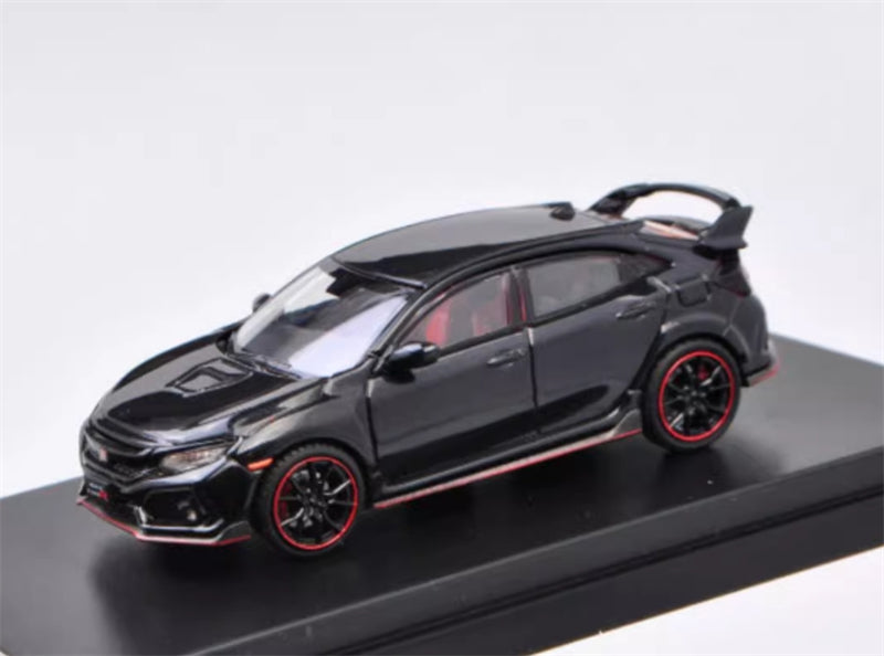 LCD-MODELS Honda Civic Type-R FK8 Black 1:64 car Pre-built Model view6