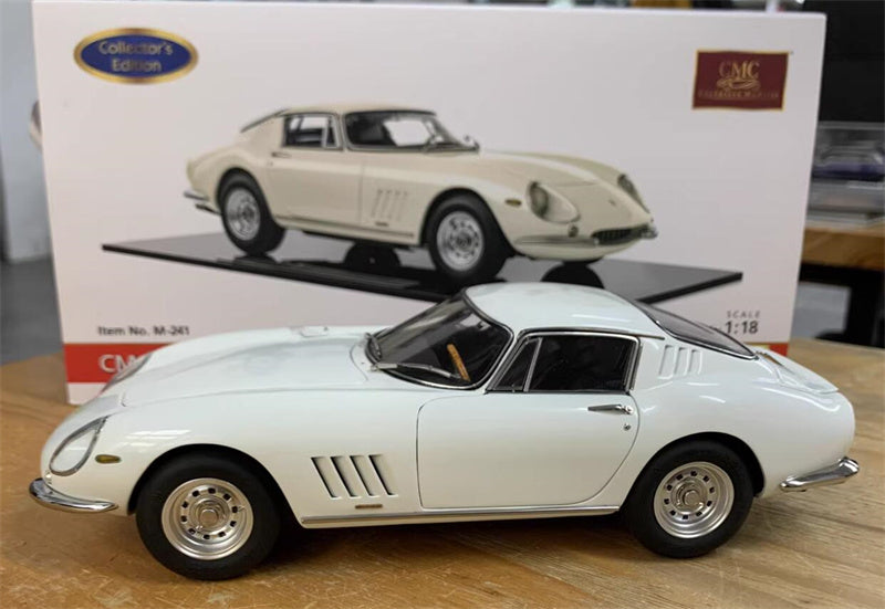 CMC Ferrari 275 GTB/C 1966 Classic sports car Ivory White 1:18car Pre-a Model