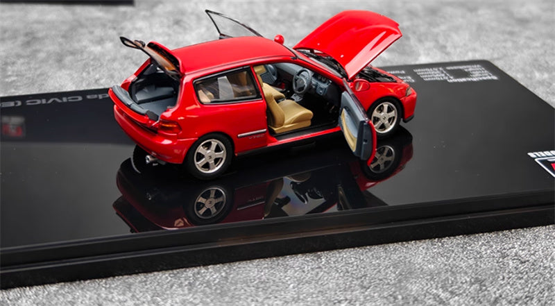 LCD-MODELS Honda Civic SiR II EG6 Fully open red Beige Interior 1:43 Car Model view5
