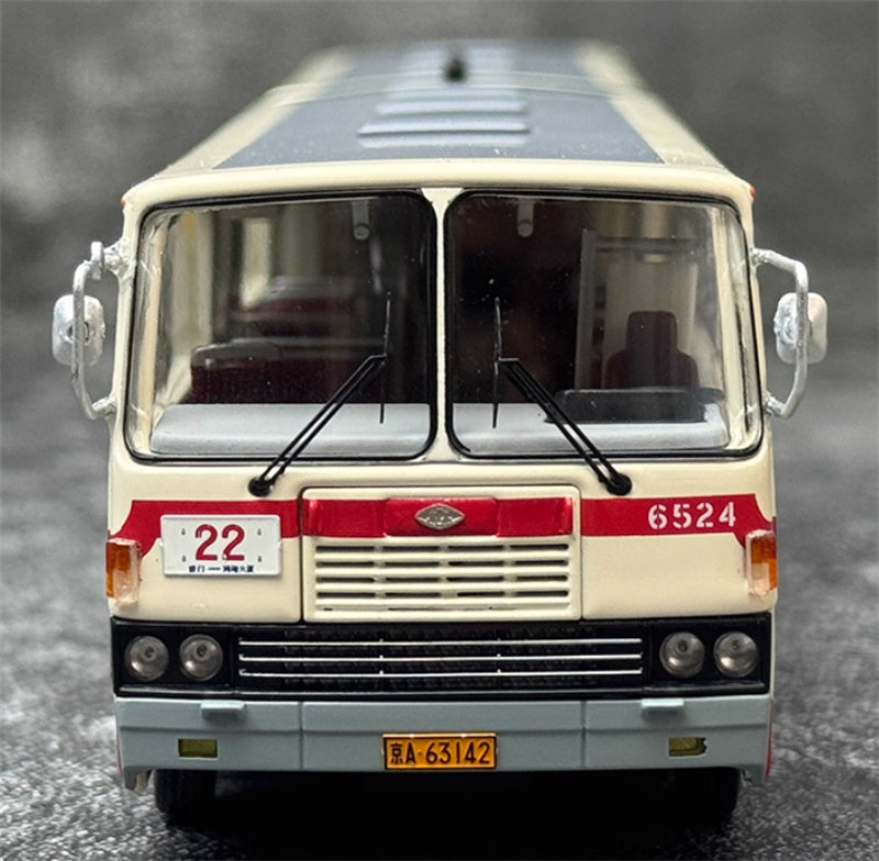 Beijing Public Transport Jinghua BK6170 22 White Road Sign Articulated Bus 1:64 Bus Pre-built Model view6