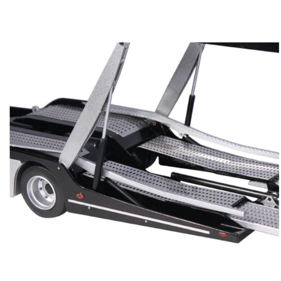 NZG Mercedes Benz Actros Lohr Black Benz logo + double-layer trailer KIT 1:18 DIECAST Truck Lorry