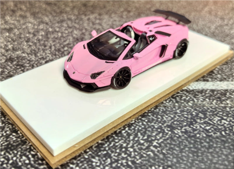 Fine works 64 Lamborghini LP700 LB Convertible Edition Limited Edition 199PCS ONLY Luminous Pink 1:64 Car Pre-built Model view1